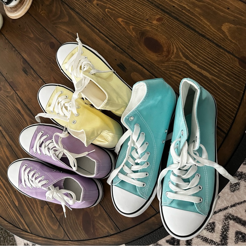 Three 3 pairs of sneakers